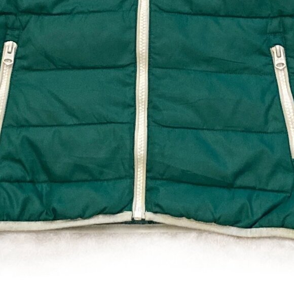 Zara Boys Green Puffer Vest Hooded Quilted Jacket Size 7/8 Down Filled - Picture 9 of 11